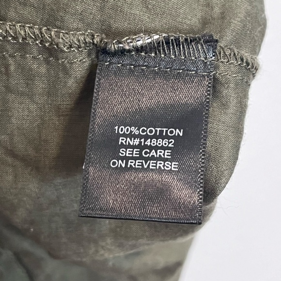 Torrid - Voile Button Front Short Sleeve Green Cotton Anorak w Hood - 2X - 18/20 - Picture 10 of 10